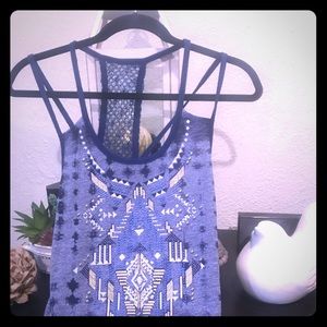 Miss Me cold shoulder tank